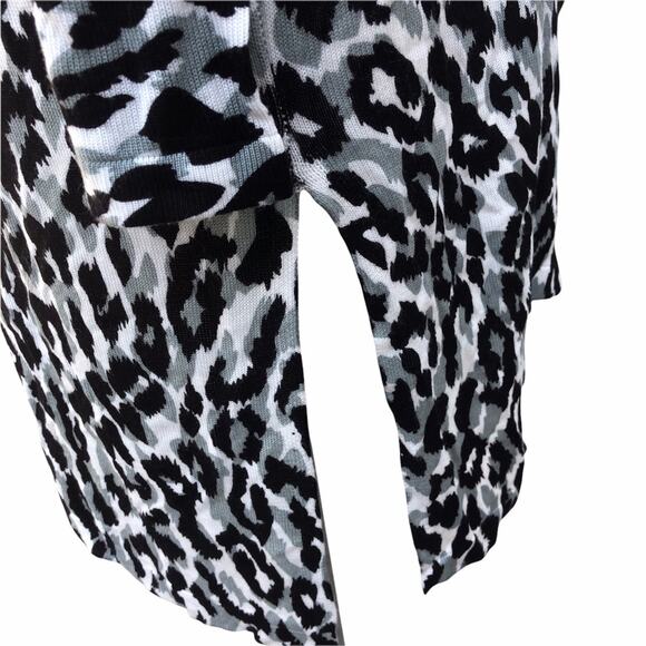 NWT Sweet Romeo leopard print jersey knit open cardigan size Large - Picture 5 of 8